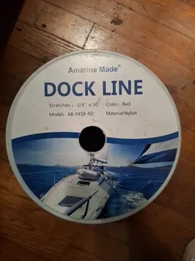 AB-0418-RD AMARINE-MADE Double Braid Dock Line Mooring Rope