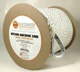 Buccaneer Rope Company 20-02000 Twisted Anchor Line - White 5/8 Inch X 200ft
