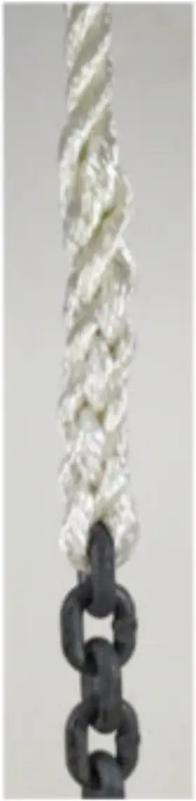 Buccaneer Rope Company 25-16200 Premium Anchor Line And Chain - 1/2 Inch X200ft 1/4 X15ft