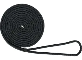 Extreme Max 3006.2084 Boattector Double Braid Nylon Dock Line - 3/8 Inch X 15ft Black