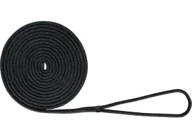 Extreme Max 3006.2093 Boattector Double Braid Nylon Dock Line - 3/8 Inch X 20ft Black