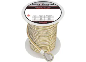 Extreme Max 3006.2246 Boattector 3/8 Inch X 150ft Double Braid Nylon Anchor Line Gold