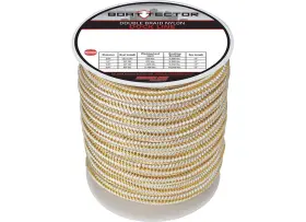 Extreme Max 3006.2329 Boattector Double Braid Nylon Dock Line 3/4x60ft White/gold