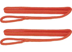 Extreme Max 3006.2594 Boattector Dbl Braid Nylon Fender Line 2-pk 3/8 Inch X6ft Orange