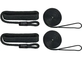 Extreme Max 3006.2681 Boattector Premium Solid Braid Mfp Dockside Rope Value Pack 3/8 Inch Blk