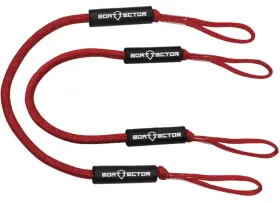 Extreme Max 3006.2723 Boattector Bungee Dock Line Value 2-pack - 6ft Red