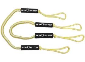 Extreme Max 3006.2726 Boattector Bungee Dock Line Value 2-pack - 4ft Yellow/white