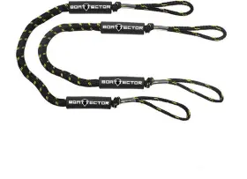 Extreme Max 3006.2729 Boattector Bungee Dock Line Value 2-pack - 4ft Black/gold
