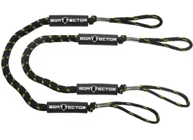 Extreme Max 3006.2759 Boattector Bungee Dock Line Value 2-pack - 6ft Black/gold