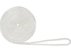 Extreme Max 3006.2924 Boattector Double Braid Nylon Dock Line 3/8 Inch X 15ft White