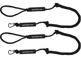 Extreme Max 3006.2966 Boattector Pwc Bungee Dock Line Value 2-pack - 4ft Black