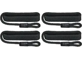 Extreme Max 3006.3005 Boattector Solid Braid Mfp Dock Line 4-pack 1/2 Inch X20ft Black