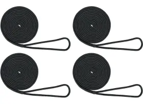Extreme Max 3006.3016 Boattector Double Braid Nylon Dock Line 4pk 3/8 Inch X15ft Black