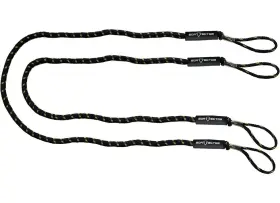Extreme Max 3006.3053 Boattector Bungee Dock Line Value 2-pack - 7ft Black/gold