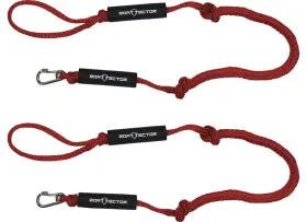 Extreme Max 3006.3105 Boattector Pwc Bungee Dock Line Value 2-pack - 5ft Red