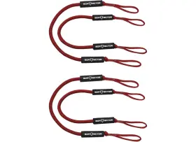 Extreme Max 3006.3228 Boattector Bungee Dock Line Value 4-pack - 4ft Red