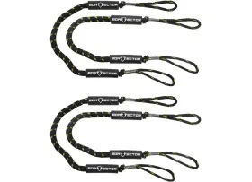 Extreme Max 3006.3236 Boattector Bungee Dock Line Value 4-pack - 4ft Black/gold