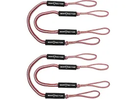 Extreme Max 3006.3239 Boattector Bungee Dock Line Value 4-pack - 4ft Red/white