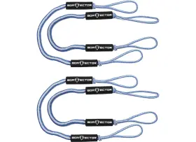 Extreme Max 3006.3243 Boattector Bungee Dock Line Value 4-pack - 4ft Blue/white