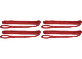 Extreme Max 3006.3395 Boattector Double Braid Nylon Fender Line 4-pk 3/8 Inch X6ft Red