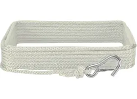 Extreme Max 3006.3425 Boattector Solid Braid Mfp Anchor Line With Snap Hook 1/2 Inch X50ft White