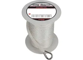 Extreme Max 3006.3462 Boattector Solidbraid Mfp Anchor Line/thimble 1/2x150ft Wht