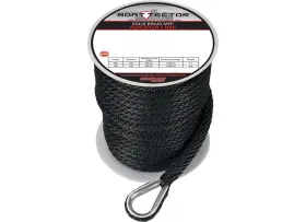 Extreme Max 3006.3468 Boattector Solidbraid Mfp Anchor Line/thimble 1/2x100ft Blk