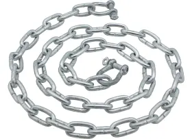 Extreme Max 3006.6572 Boattector Steel Anchor Lead Chain 5/16 Inch X5ft 3/8 Shackles