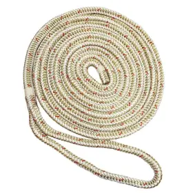 New England Ropes 50591600015 Double Braided Dockline 1/2 Inch X 15ft White/gold