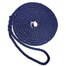 New England Ropes 753963122288 3/8 Inch Premium 3-strand Dock Line - Navy Blu... C6053-12-00025