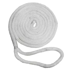 New England Ropes 753963153831 1/2 Inch Double Braid Dock Line - White 25 C5050-16-00025