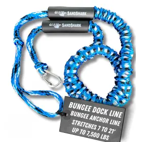 SS-7-21-BLUE SANDSHARK ANCHOR Bungee Dock Line