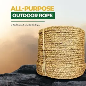 SK-TM-12X300 SEABOARD Twisted Manila Rope Natural Durability #2