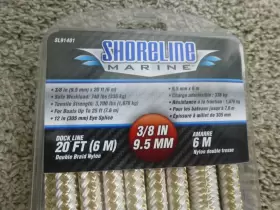 40971 SHORELINE SEACHOICE Double Braided Fender Line Dock #3