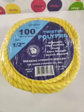 31-033 T.W EVANS CORDAGE CO Feet Twisted Rope Floating Poly #2