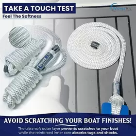 WRXFL38X6PW WAVESRX Tr Box Boat Fender Lines Braided Eyelet #2