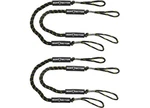 Extreme Max 3006.3296 Boattector Bungee Dock Line Value 4-pack - 6', Black/gold. Fixed Price $55.51.