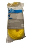 Blue Hawk 100 X 1/4 Yellow Hollow Braid Poly Rope Nip. Fixed Price $10.00.