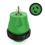 Rvguard 30 Amp To 110 Volt Rv Adapter Plug With Locking 15m/30f, Green. Fixed Price $25.69.