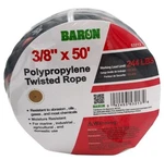 New Baron 53213 Twisted Truck Rope, Black/orange, 3/8 Inch X 50 Feet. Fixed Price $5.99.