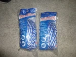 2- Wellington Blue & White 3/8" X 50' Flexible Poly Boat Braid Rope #87603 Usa. Fixed Price $39.99.