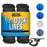 Dock Lines Boat Ropes Docking 1/2" Line Braided Mooring Marine Rope 25ft Nylon. Fixed Price $75.99.