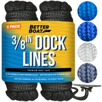 Dock Lines Boat Ropes For Docking 3/8" Line Braided Mooring Marine Rope 15ft. Fixed Price $28.79.