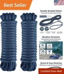 Double Braid 1/2" X 30' Boat Dock Lines 2-pack Nylon Ropes For Docking.... Fixed Price $79.22.