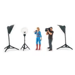 1:64 Painted Figure Mini Model Miniature Resin Diorama News Anchor Reporter Sand. Fixed Price $28.99.