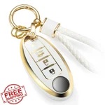 Ctrinews Nissan Key Fob Cover Gold Braided Rope Keychain. Fixed Price $20.00.