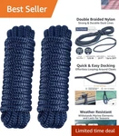 2-pack Double Braid 3/8" X 20' Dock Lines Nylon Boat Ropes For Docking With.... Fixed Price $52.76.